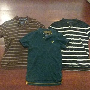 American Eagle LOT of 3 mens Polos extra small